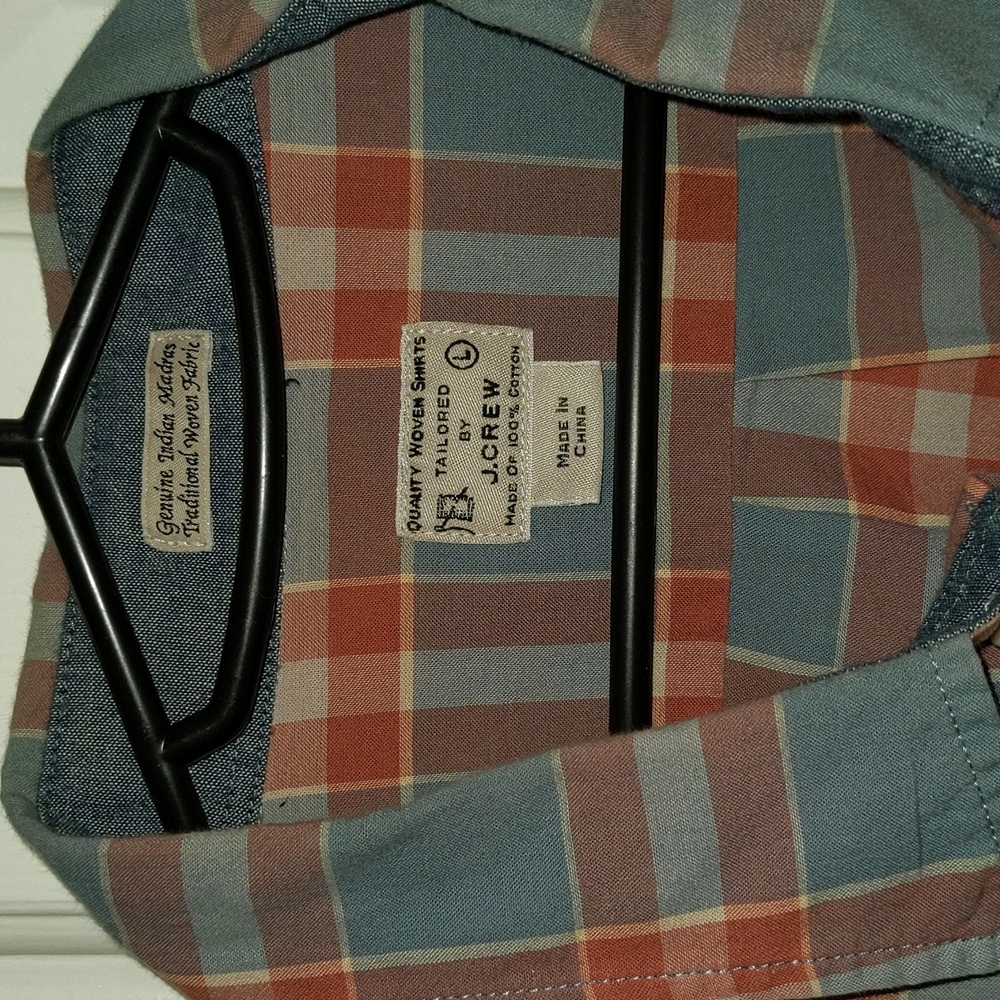 Blue Reddish Button Down Flannel - image 2